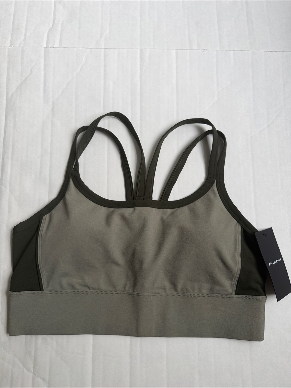 Fabletics Color Block Longline Medium Impact Bra - Picture 4 of 7